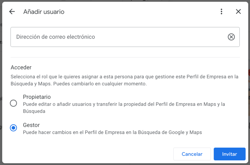 como añadir usuario gbp