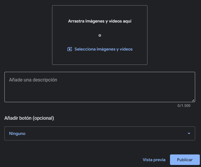 crear publicacion google business profile